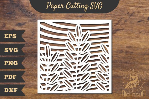 Floral Rectangle Frame Papercut SVG 4