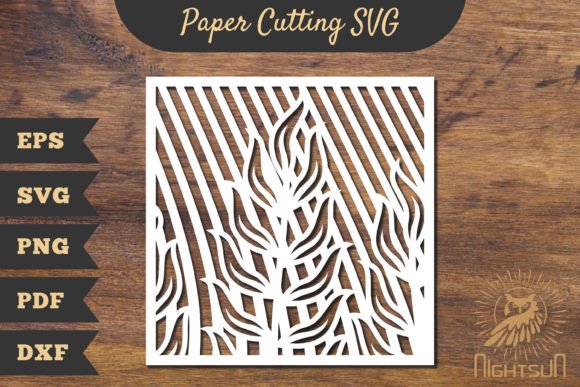 Floral Rectangle Frame Papercut SVG 6