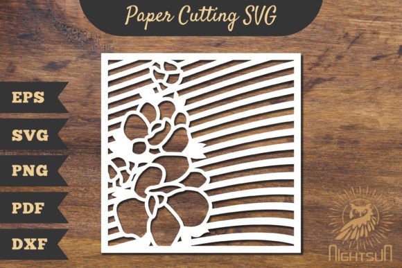 Floral Rectangle Frame Papercut SVG 7