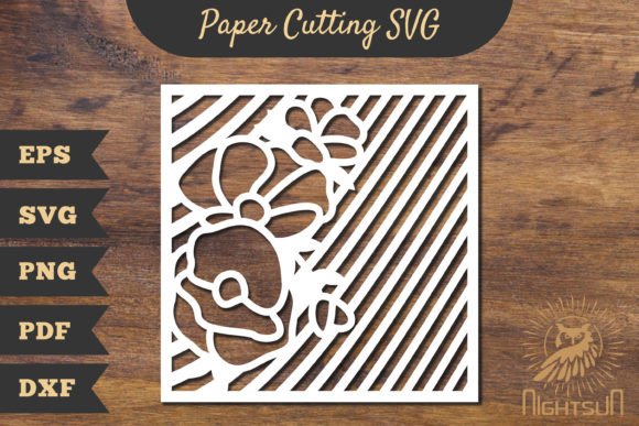 Floral Rectangle Frame Papercut SVG 9