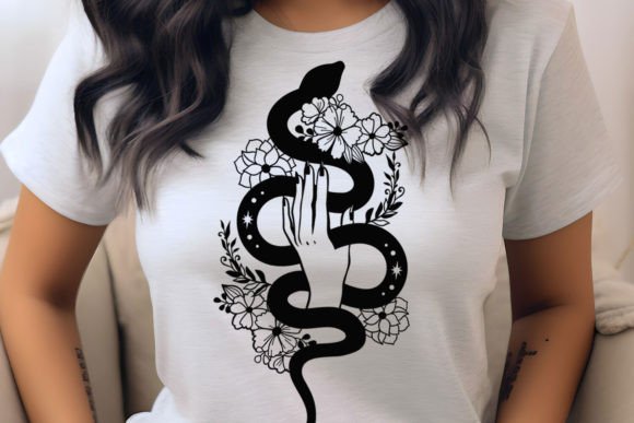 Floral Snake with Hand SVG Review