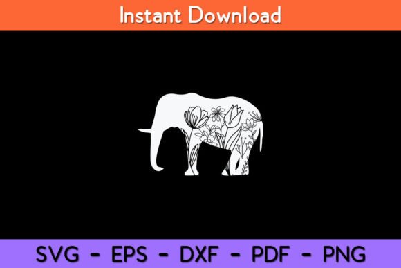 Girls Floral Elephant with Flower