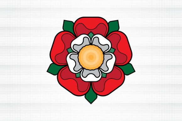 Tudor Rose SVG PNG England Floral Emblem